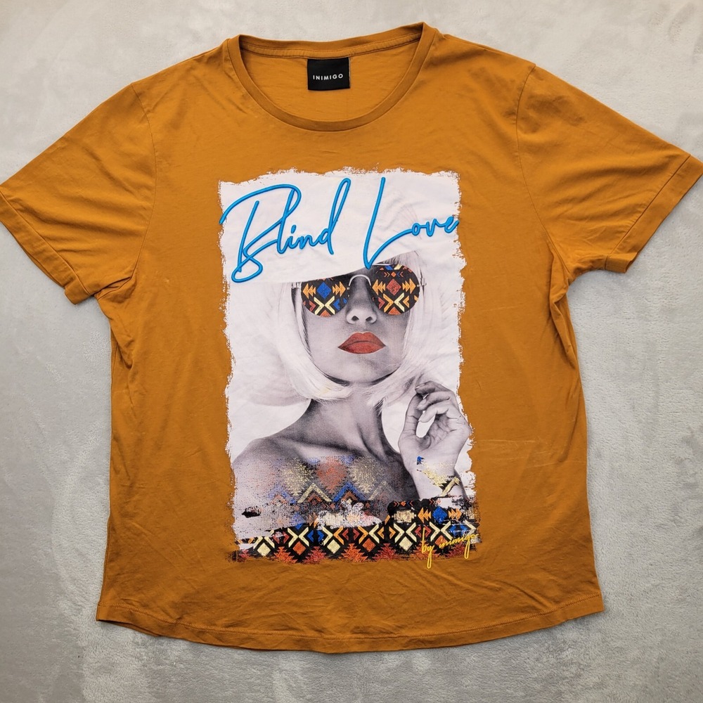 Inimigo T Shirt Womens XXXL Embroidered Graphic Tee Streetwear Top Adult‎